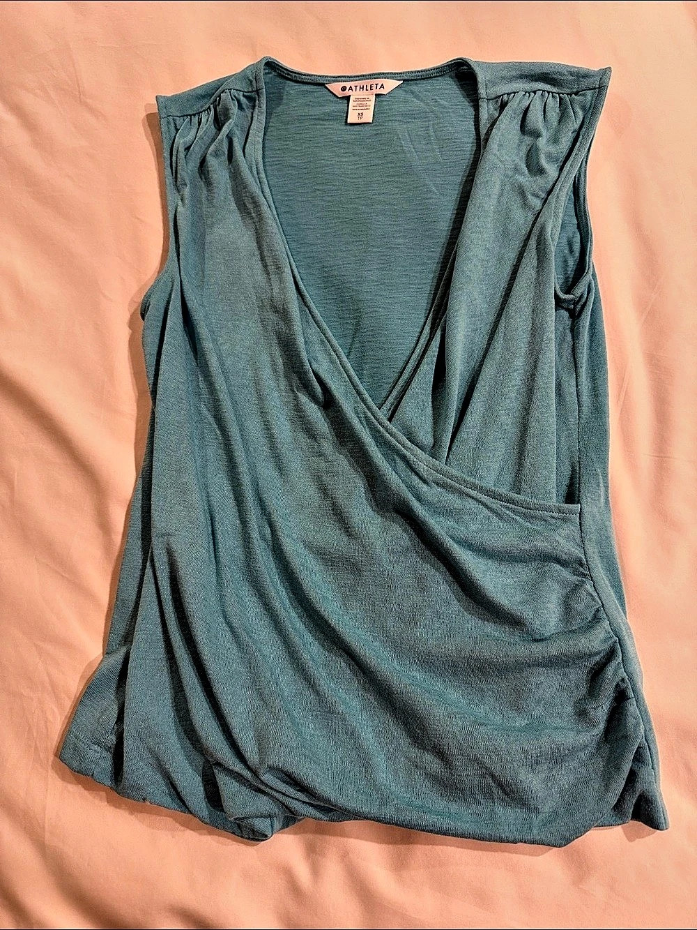 Athleta Breezy Wrap Tank Blue Size Small